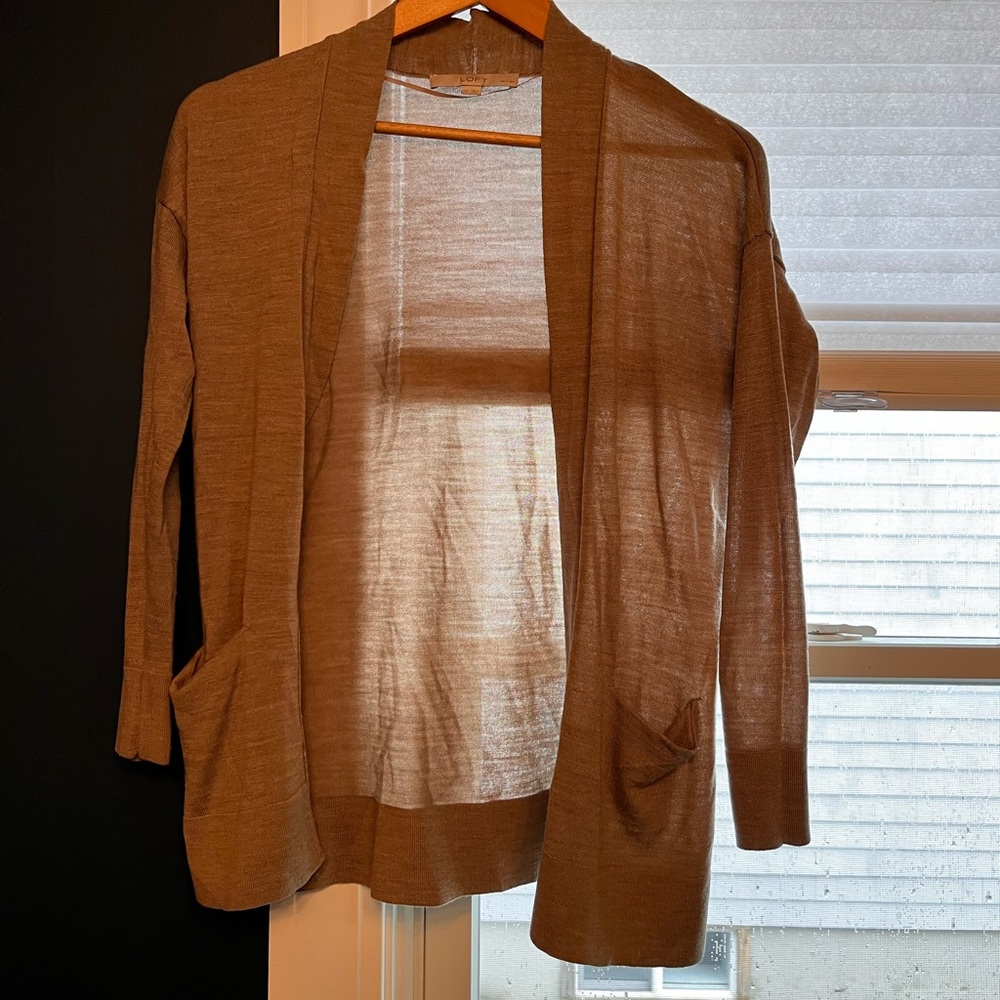 Loft taupe cardigan